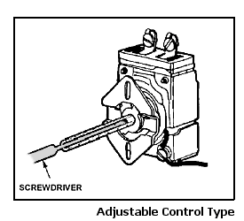Thermostat shaft adjustment screw
