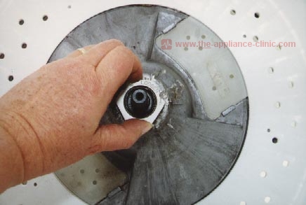 Put nut on spin basket